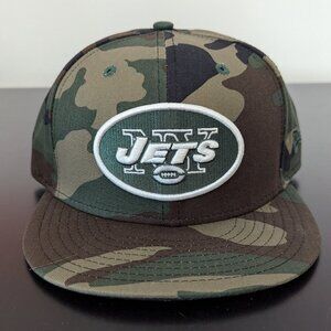 New York Jets New Era 9FIFTY Snapback Hat CAMO Salute to Service Camoulflage